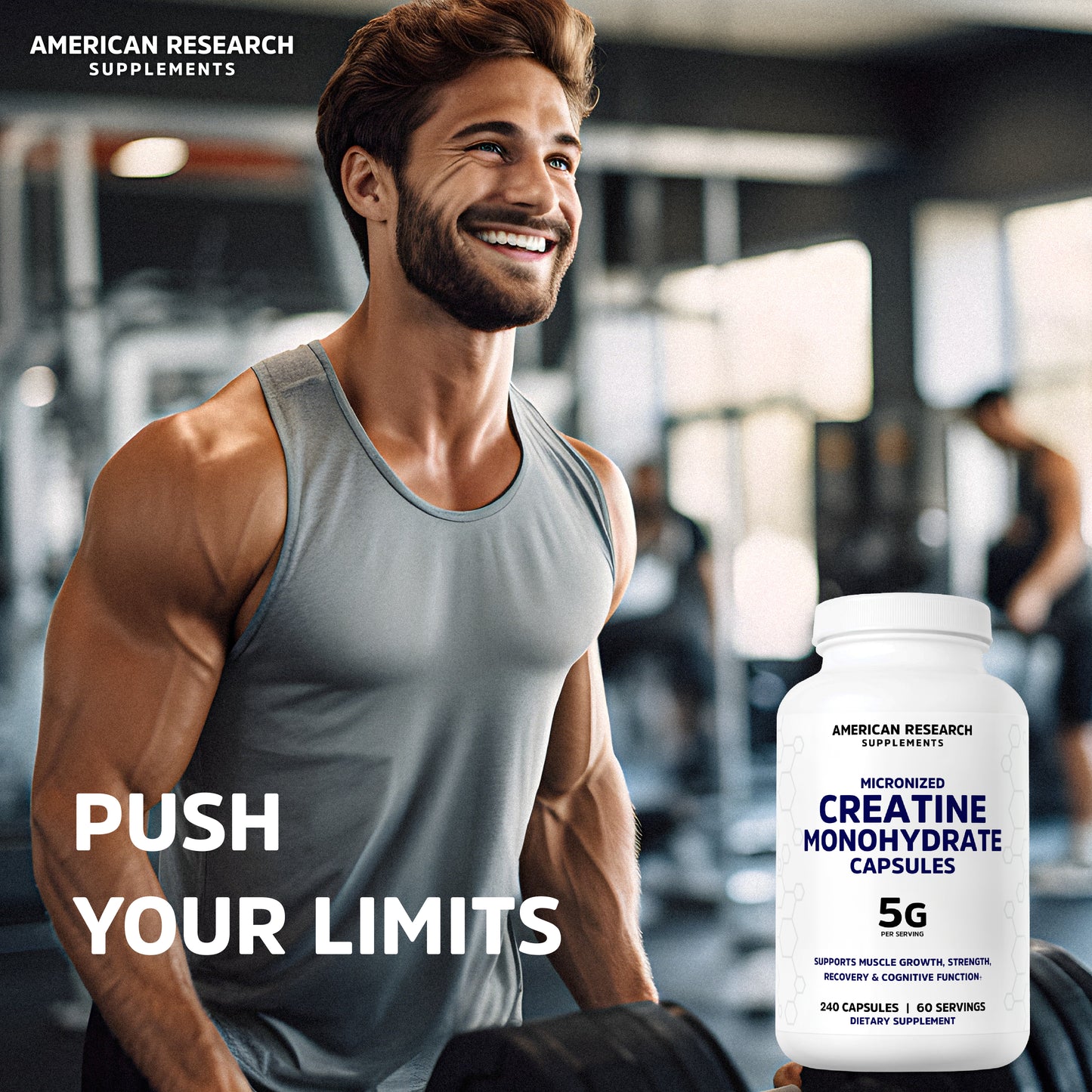 Creatine Monohydrate Capsules | Micronized for Higher Absorption | Vegan Capsules