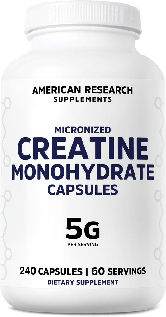 Creatine Monohydrate Capsules | Micronized for Higher Absorption | Vegan Capsules